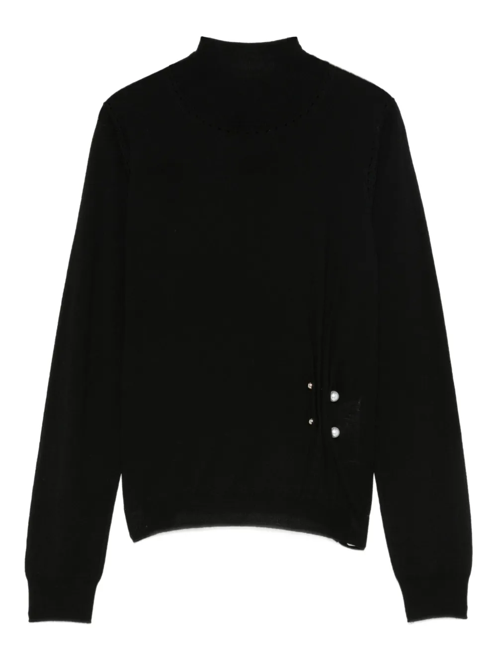high-neck virgin-wool sweater