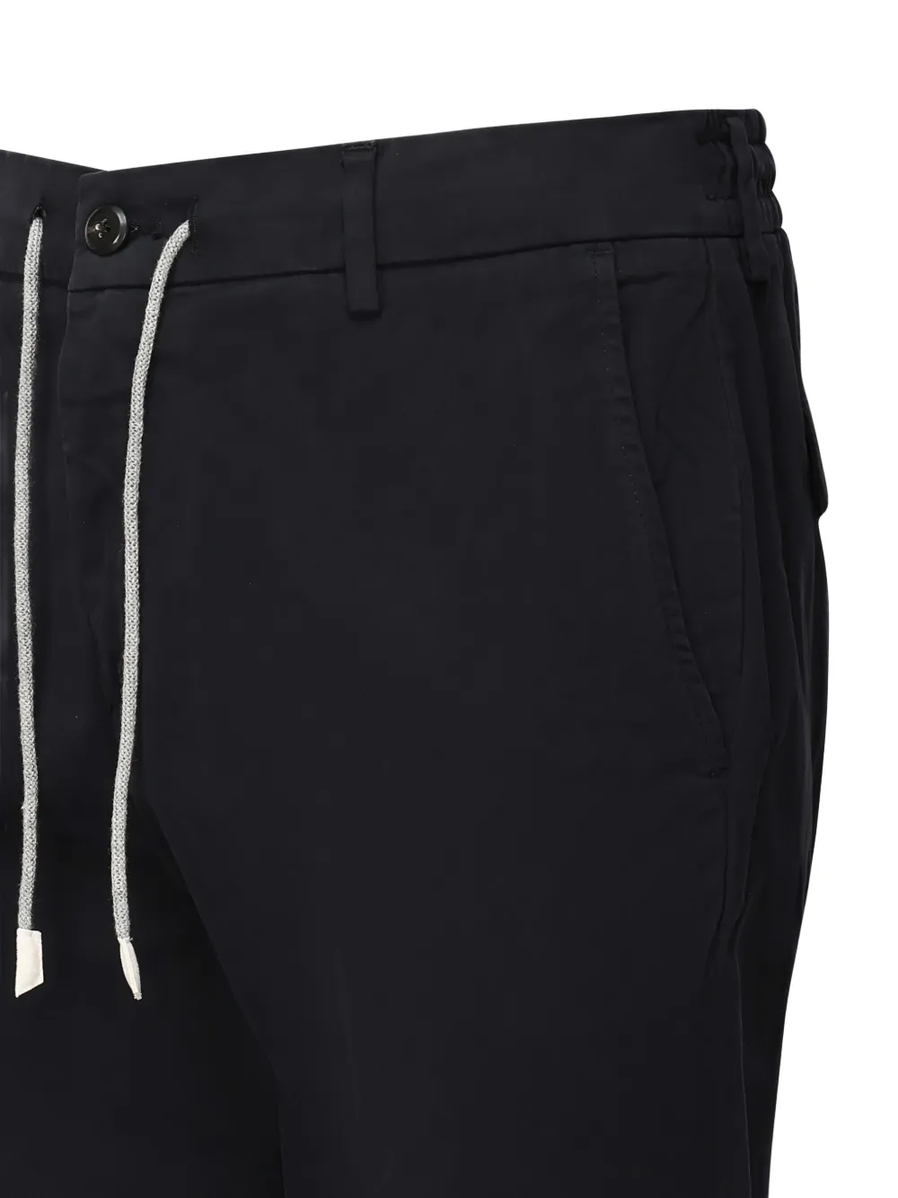 Eleventy drawstring-waist tapered trousers Blauw