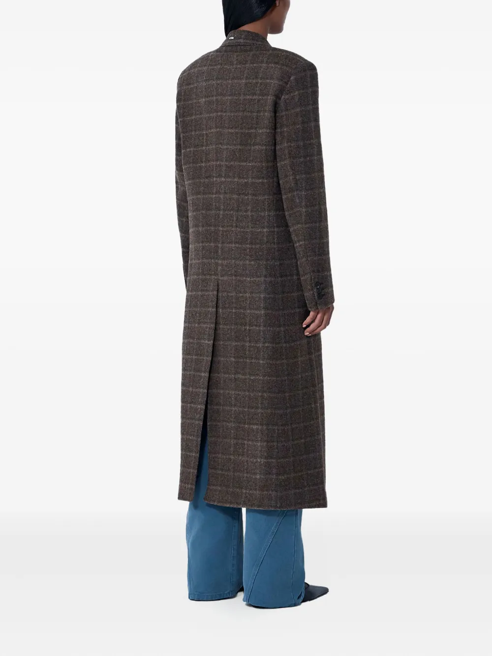 OUR LEGACY Manta checked single-breasted coat Bruin