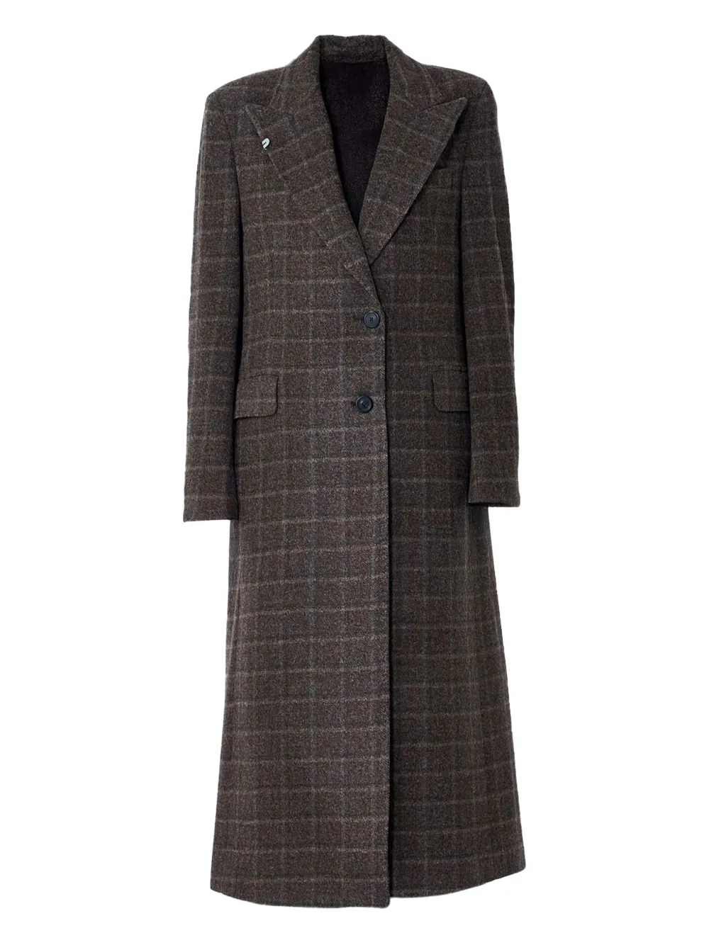 OUR LEGACY Manta checked single-breasted coat Bruin