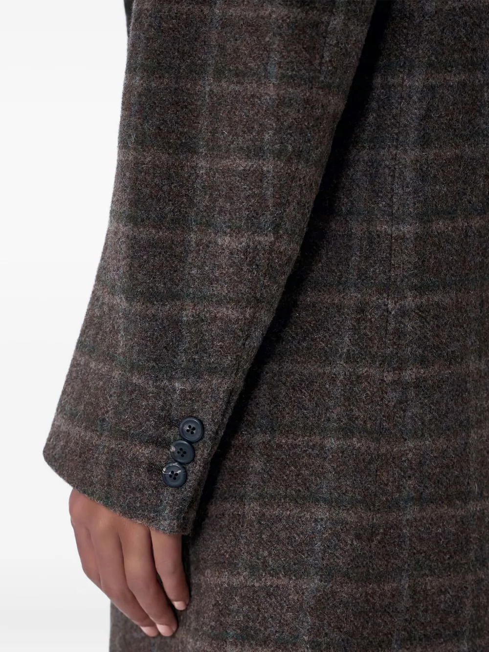 OUR LEGACY Manta checked single-breasted coat Bruin
