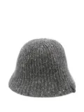 Brunello Cucinelli ribbed sequin-detail bucket hat - Grey