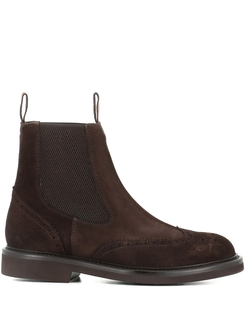 Tassinari perforated-detail suede boots Brown