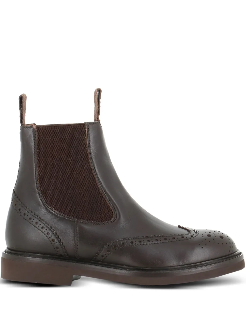 Tassinari perforated-detail leather boots Brown