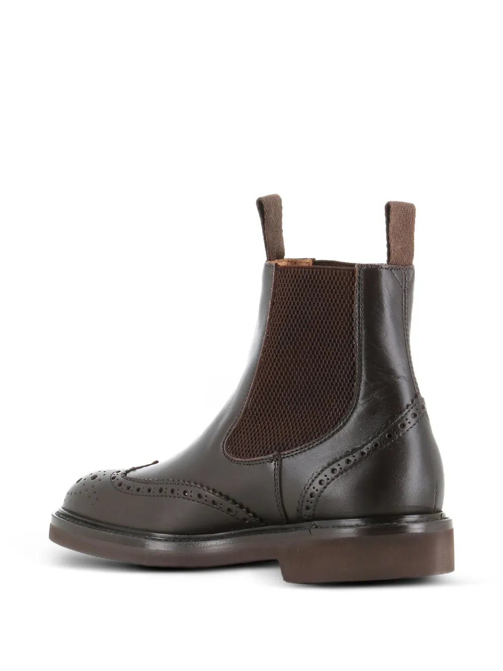 Tassinari perforated-detail leather boots Brown