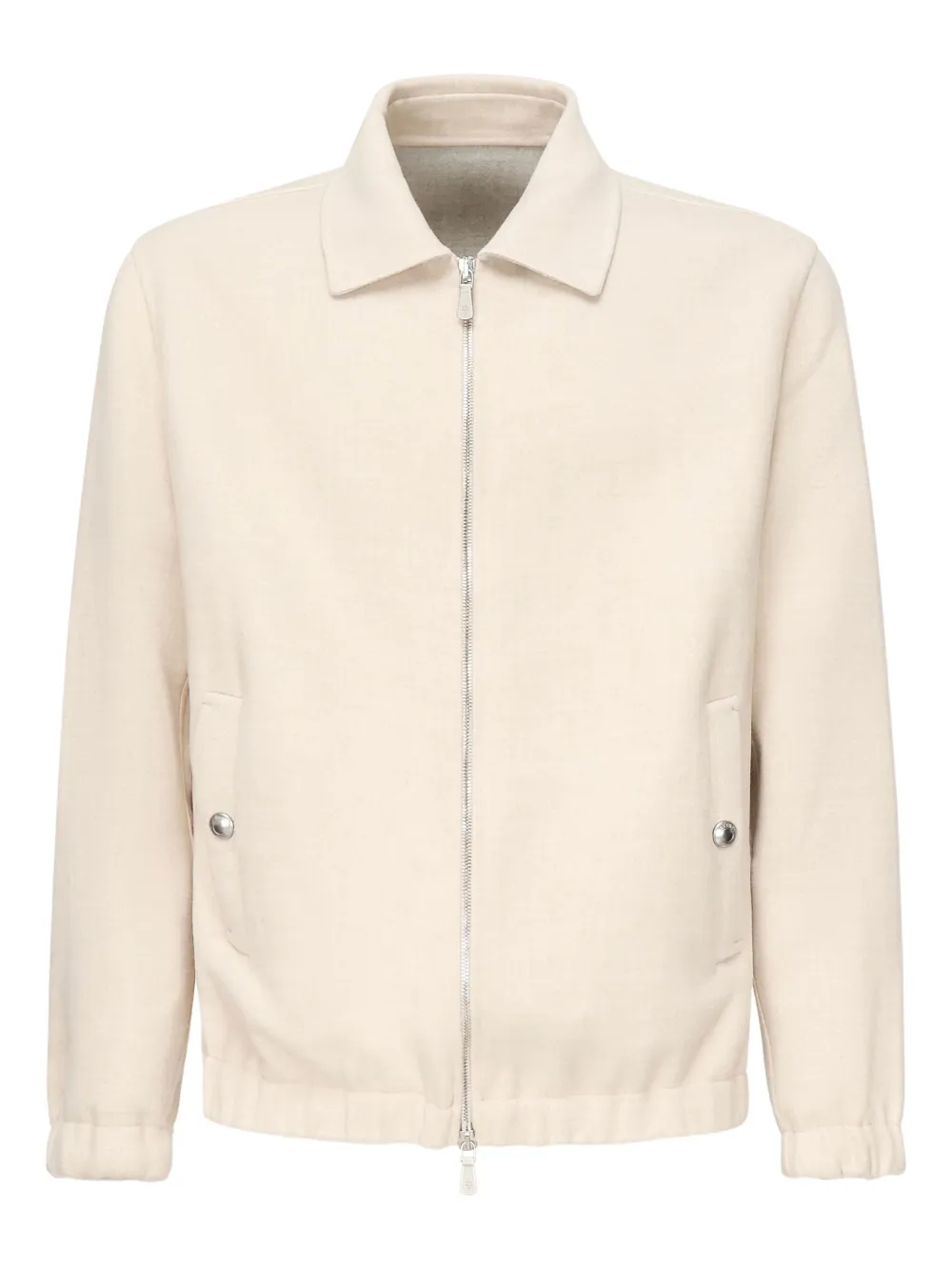zip-fastening wool jacket