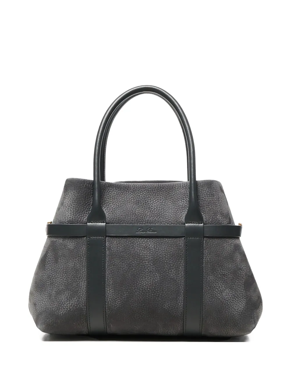 small Ghiera leather-trimmed calfskin shopper bag