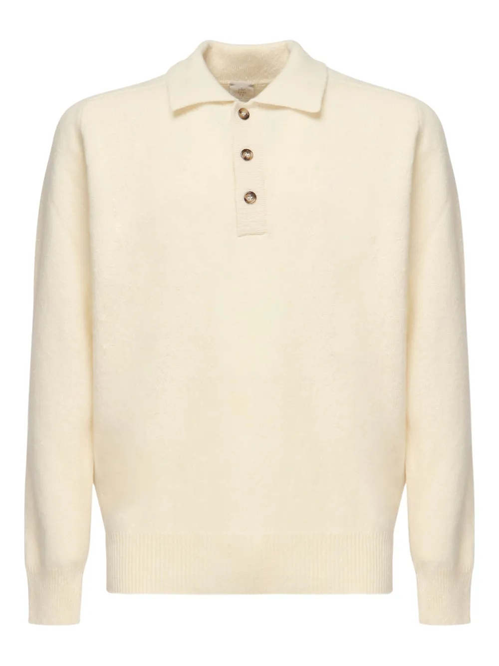 Eleventy long-sleeve polo shirt Beige