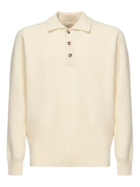 Eleventy long-sleeve polo shirt