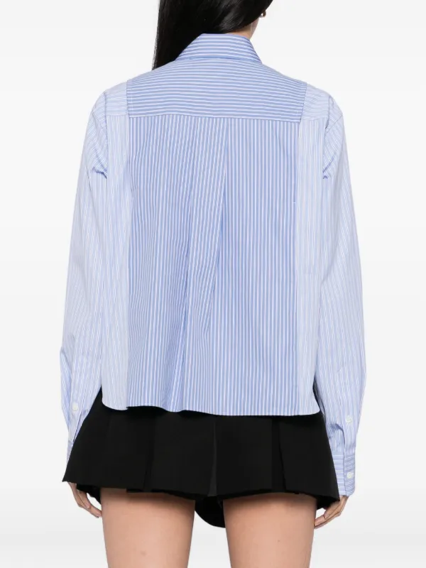 Sacai ストライプ シャツ | ブルー | FARFETCH JP