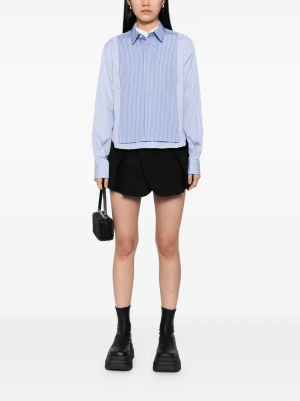 Sacai Poplin Shirt | Blue | FARFETCH RO