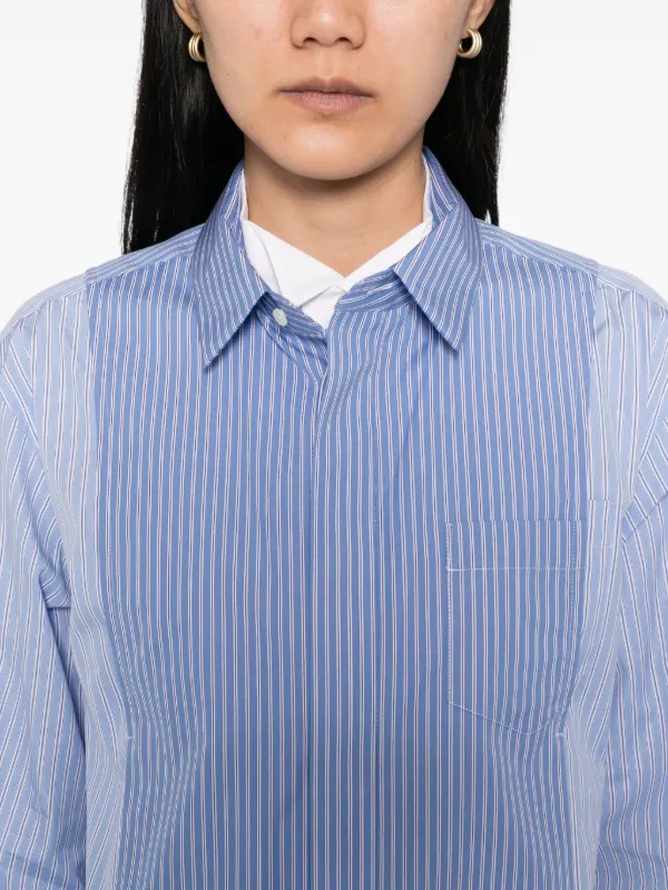 Sacai Poplin Shirt | Blue | FARFETCH RO