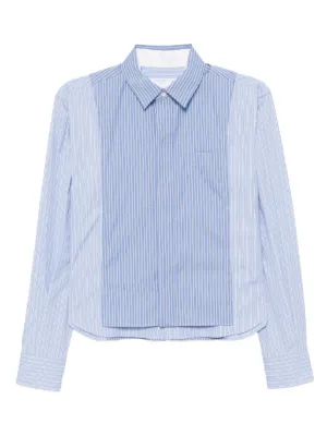 Sacai ストライプ シャツ | ブルー | FARFETCH JP