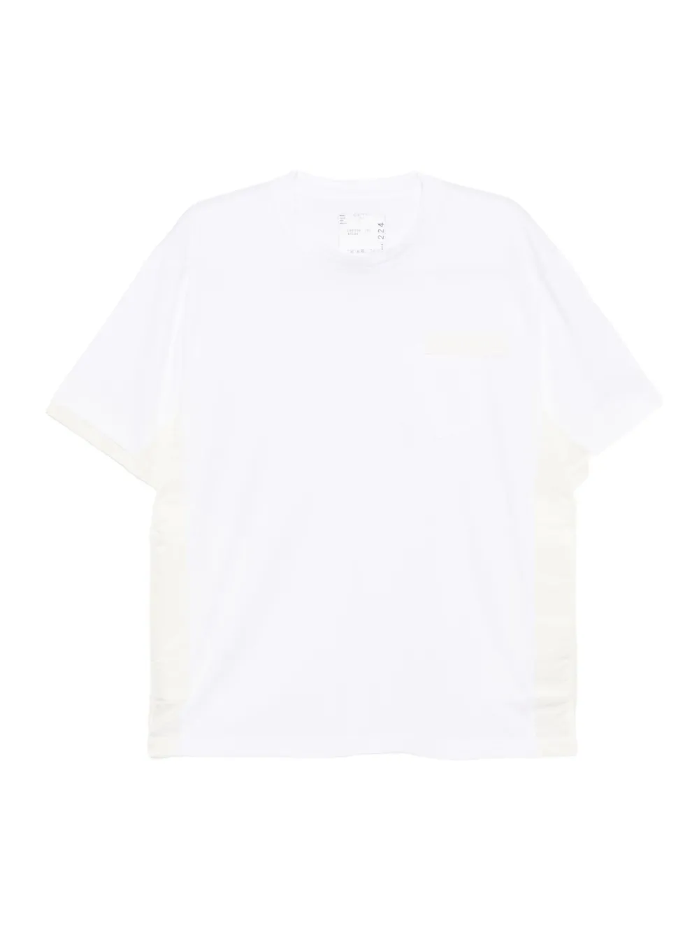 Sacai T-shirt met vlakken Wit