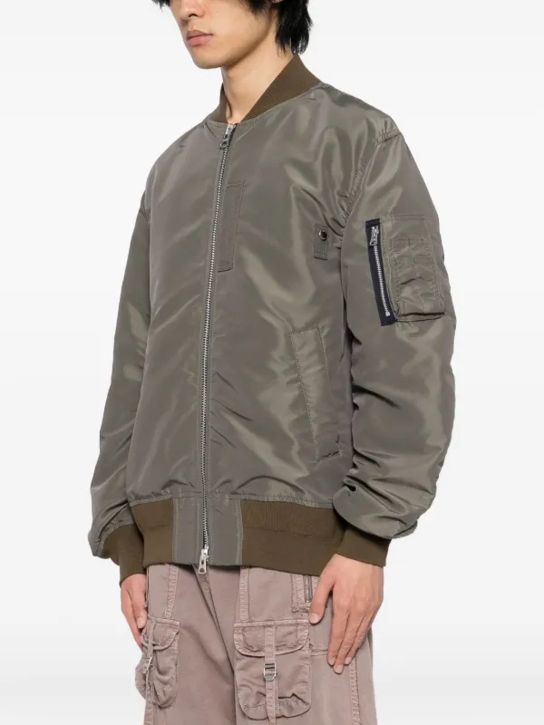 sacaiサカイ★グリーン パネル ボンバージャケット sacai】 ネイビー＆グリーン パネル ボンバージャケット (sacai
