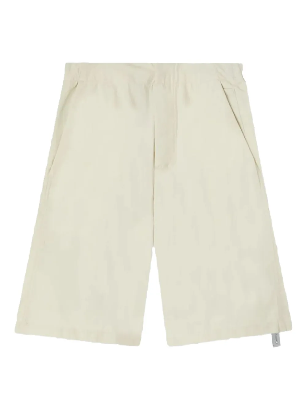elasticated-waistband patch-pocket shorts