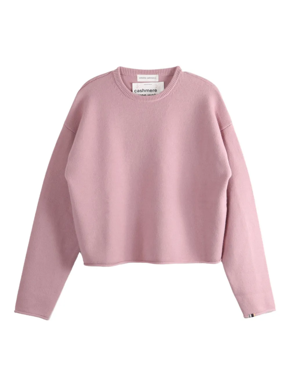 Extreme cashmere round-neck cashmere sweater Roze