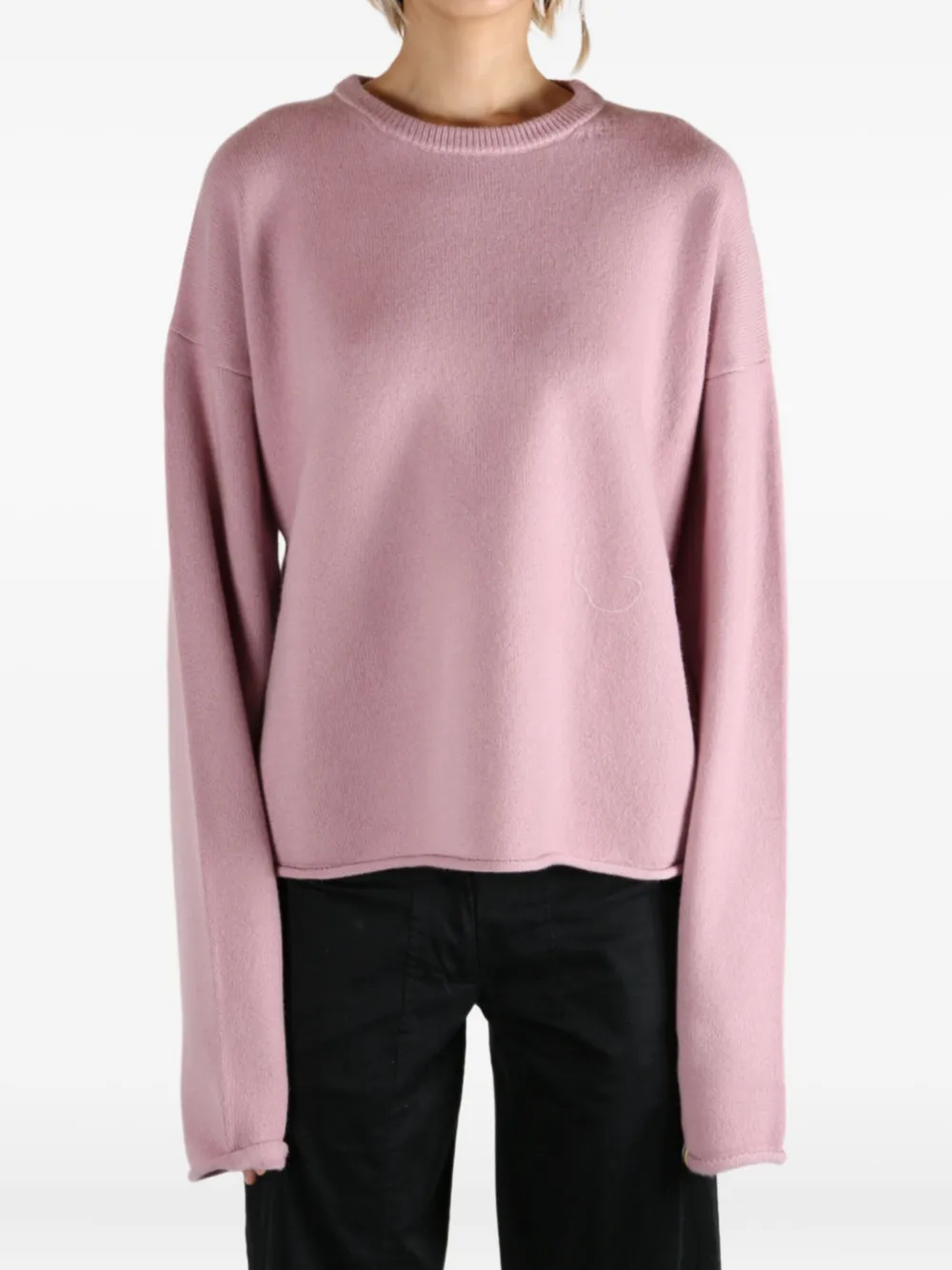 extreme cashmere round-neck cashmere sweater Roze
