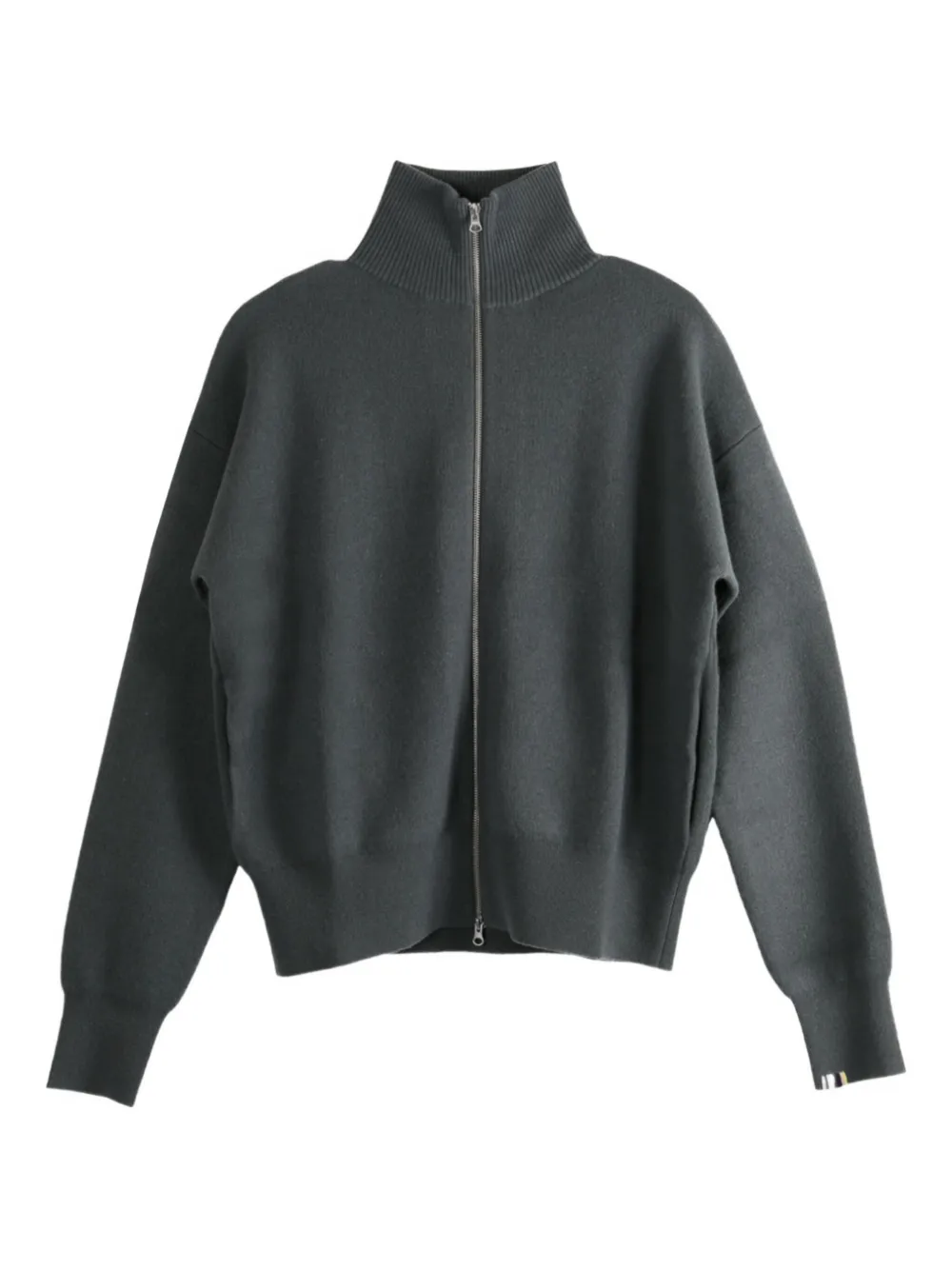 extreme cashmere n°319 high-neck zip-up cardigan | Grey | Image 1