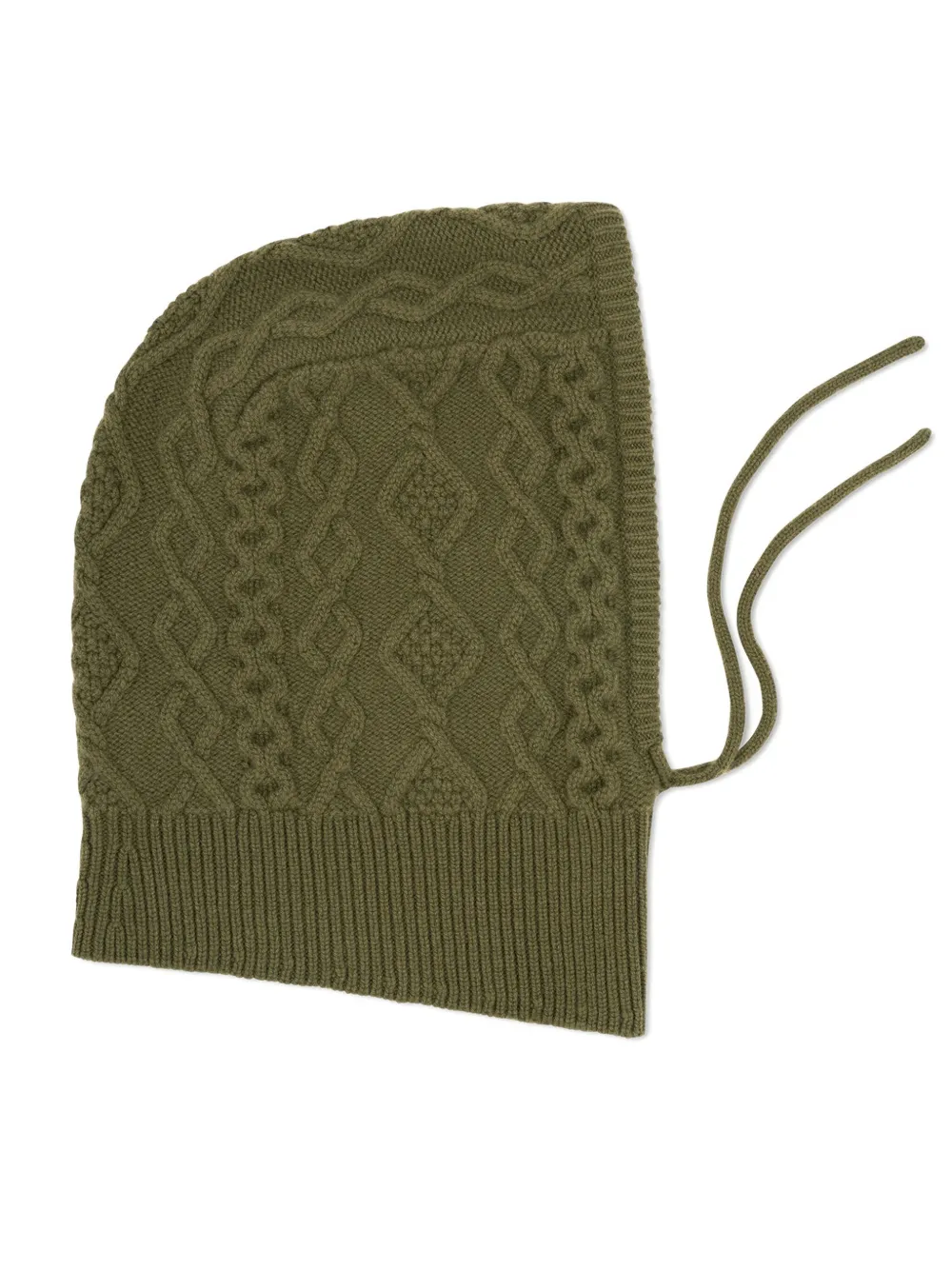 Eric Bompard Cable-knit Drawstring Hood In Green