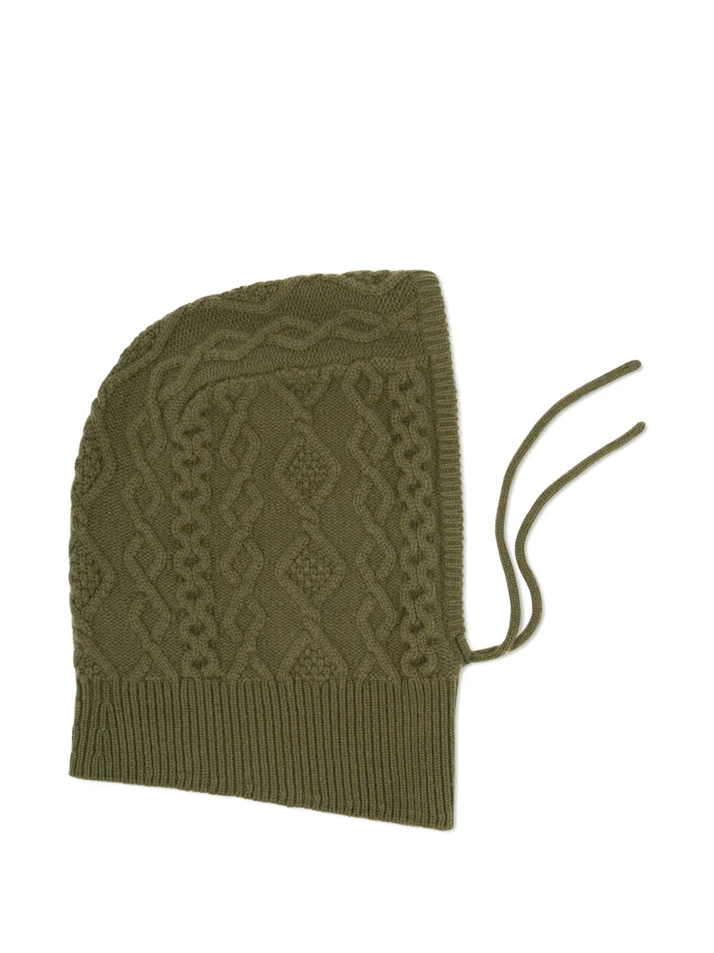 Eric Bompard cable-knit drawstring hood | Green | Image 1