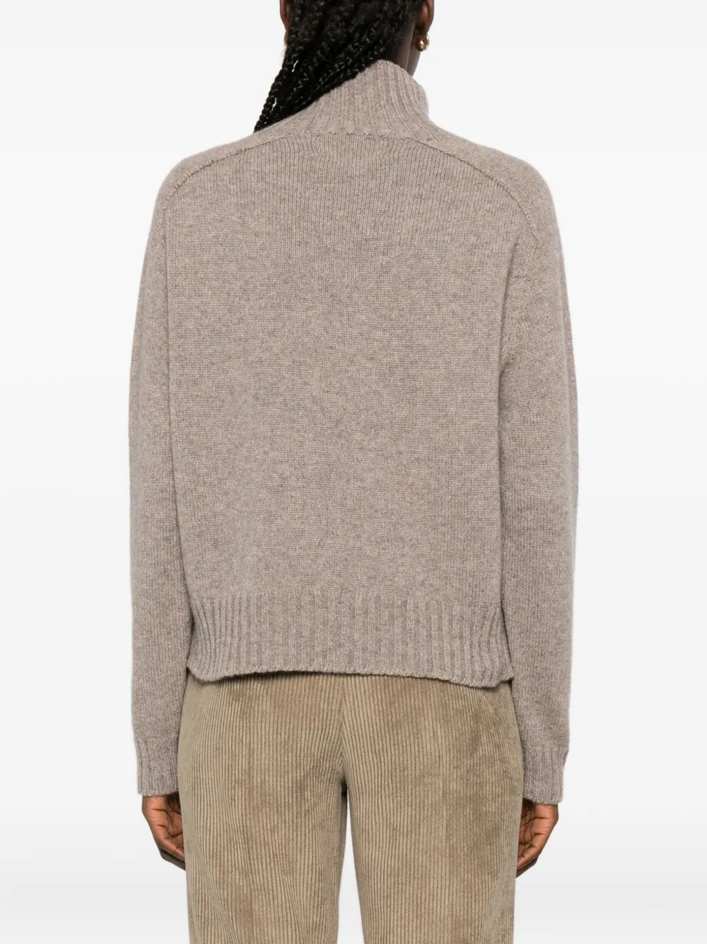 Eric Bompard Turtleneck Cashmere Sweater In Brown