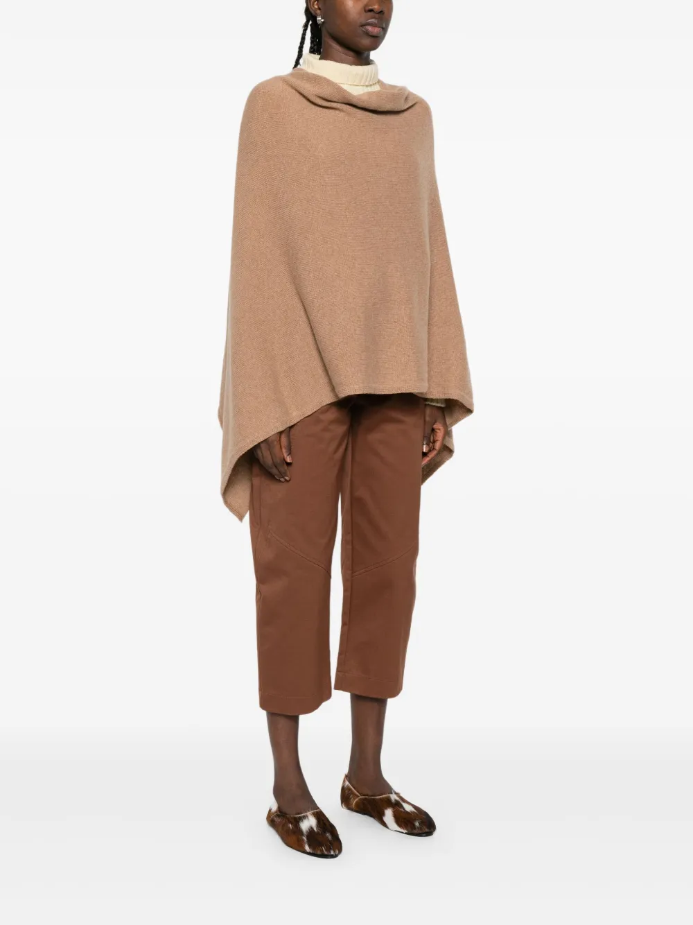 Eric Bompard Cashmere Poncho In Brown