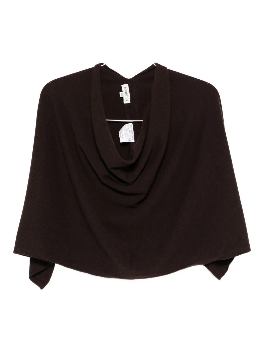 Eric Bompard cowl-neck cashmere poncho Bruin