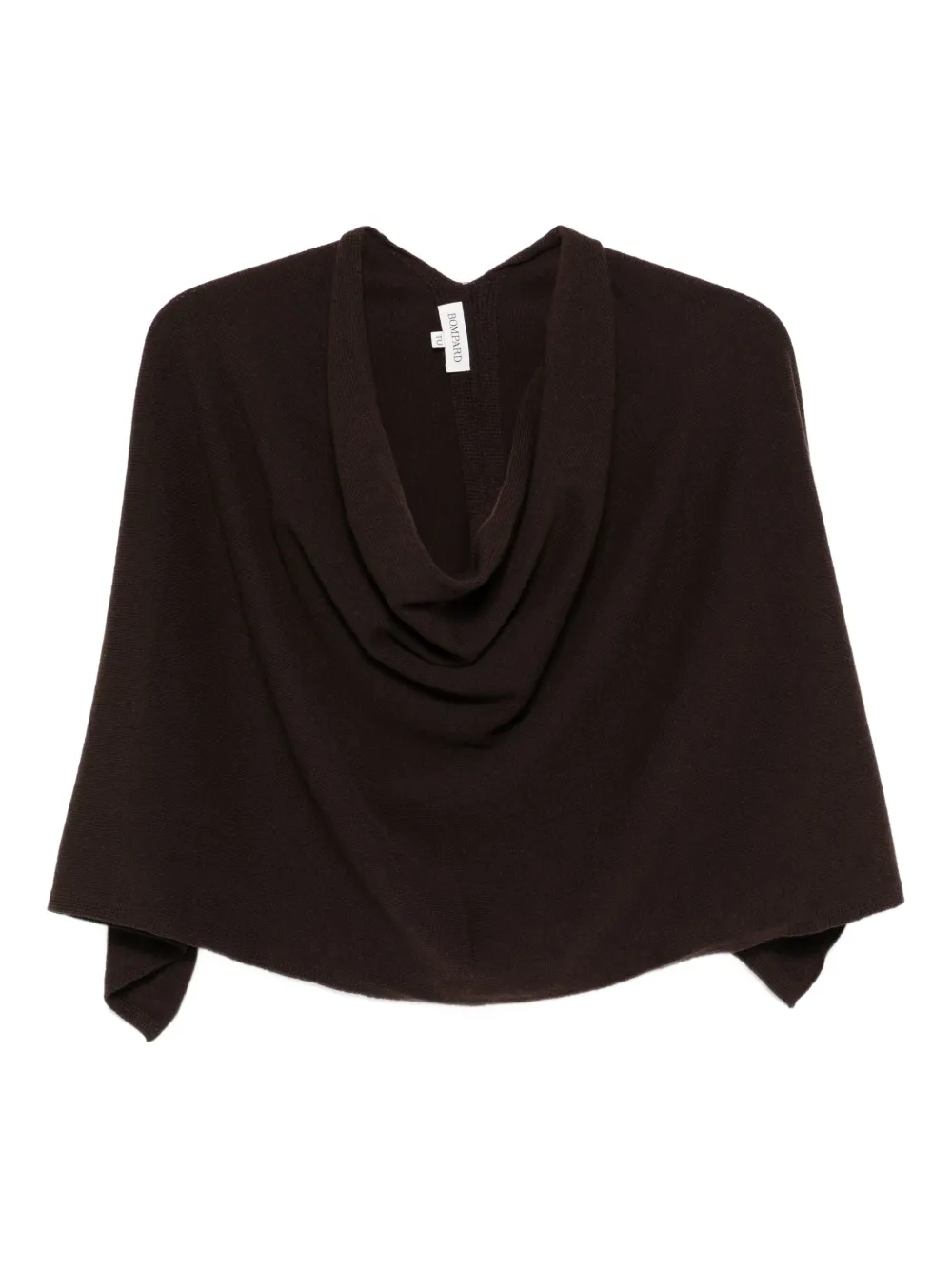 Eric Bompard Kasjmier poncho met lage hals Bruin