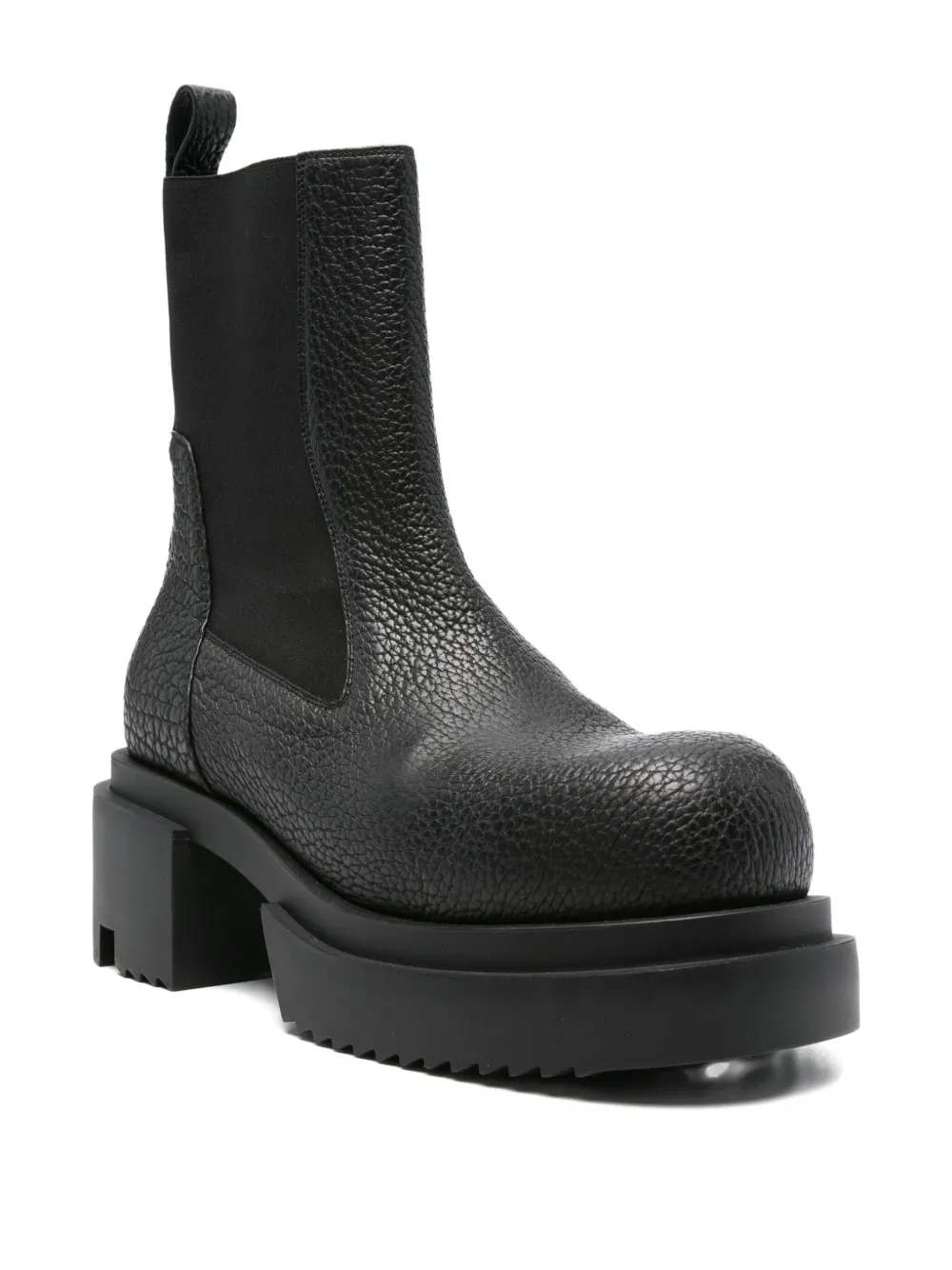 Rick Owens Beatle Bogun 60 Leather Ankle Boots In Black