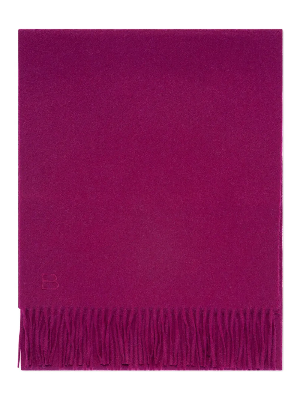 Eric Bompard fringed monogram scarf - パープル Eric Bompard fringed monogram scarf - パープル