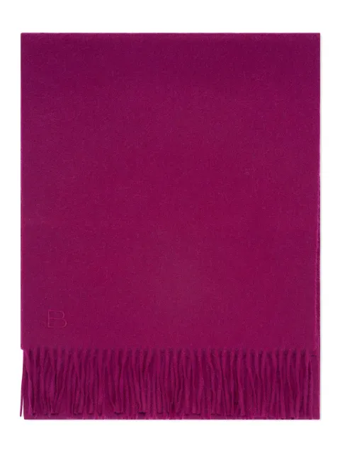 Eric Bompard foulard frangé à motif monogrammé
