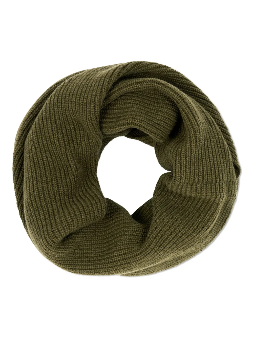 Eric Bompard Ribbed-knit Cashmere Snood In Green
