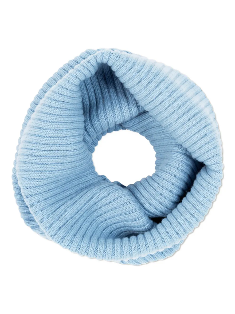 Eric Bompard Ribbed Scarf In Blue