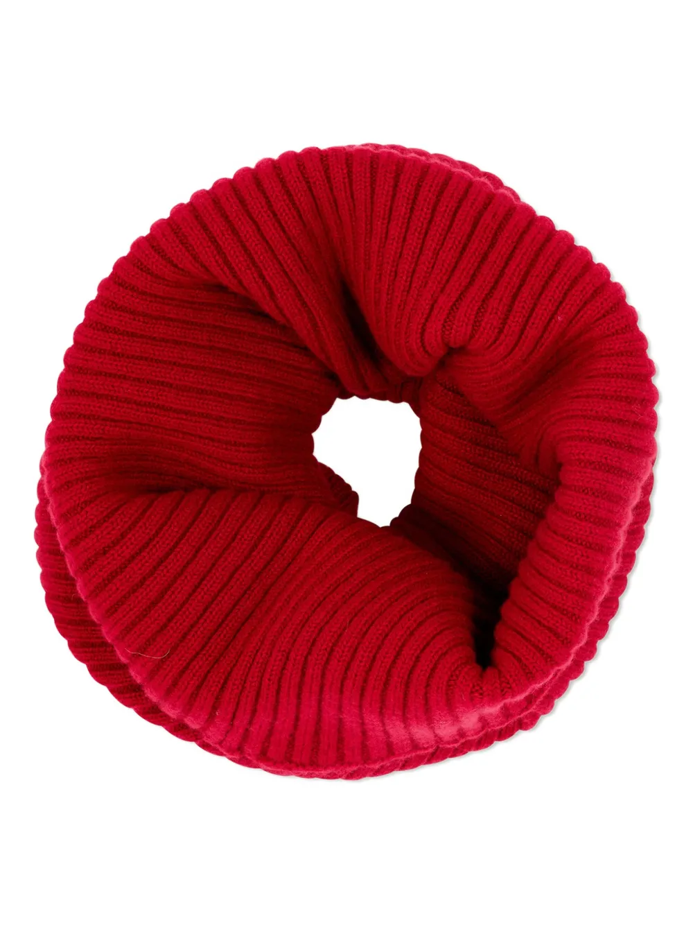 Eric Bompard Ribbed Scarf In Red