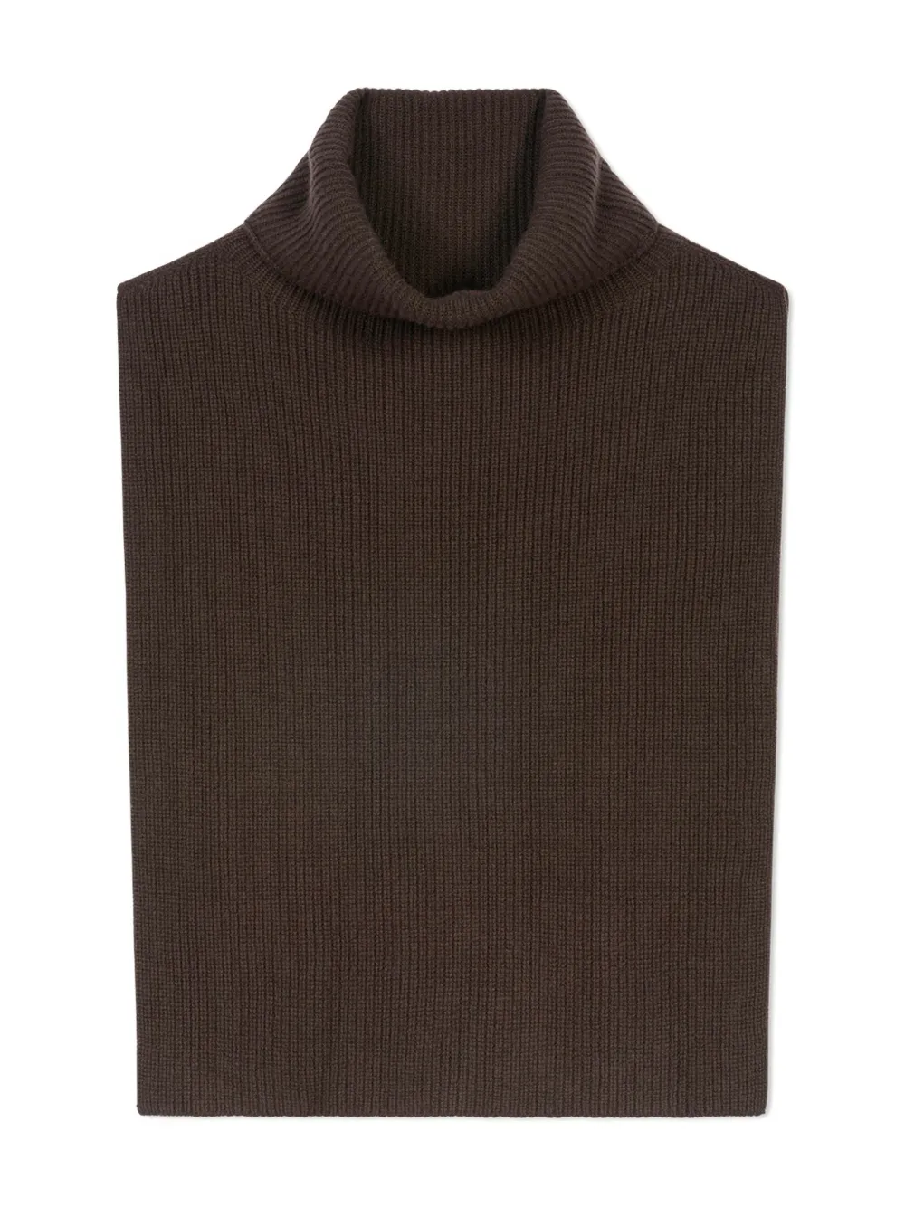 Eric Bompard mascada tejida de canalé con cuello vuelto | marrón | Image 1