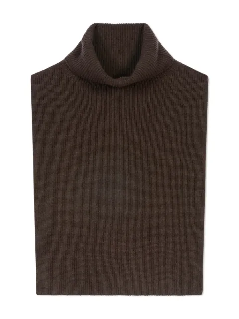 Eric Bompard roll-neck ribbed-knit scarf