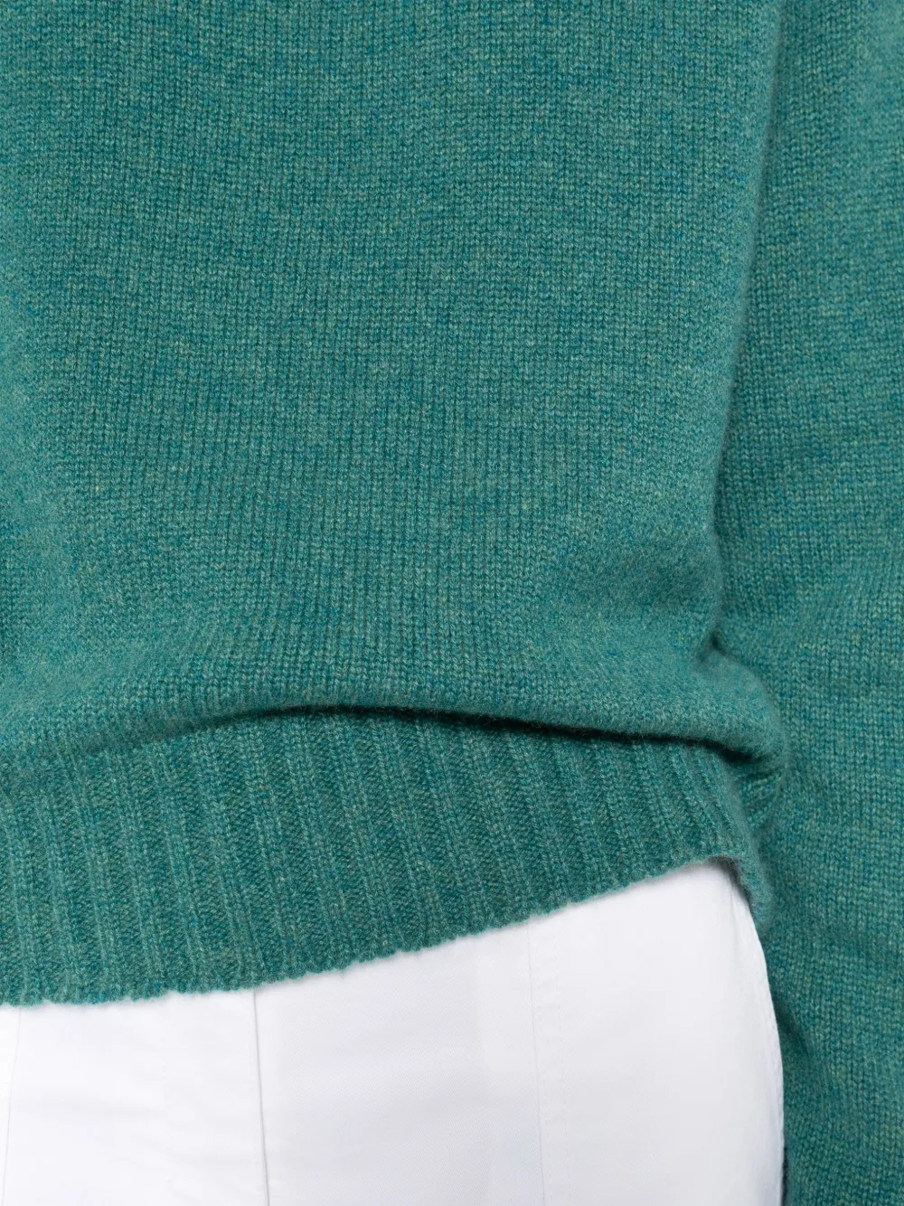 Eric Bompard Turtleneck Seamless Jumper In Green