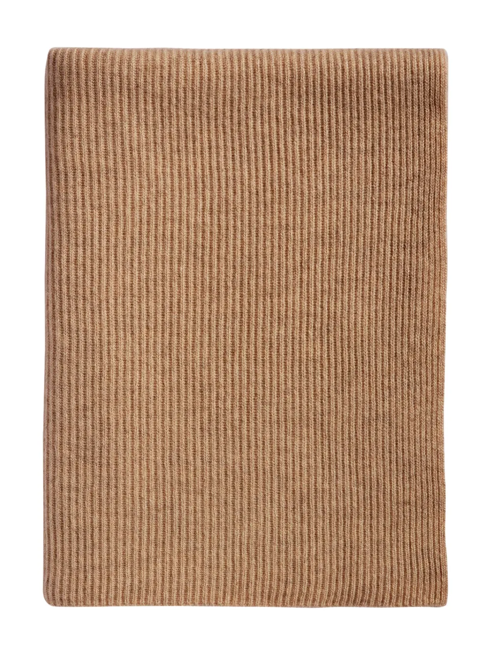 Eric Bompard Ribbed Cashmere Scarf In Brown