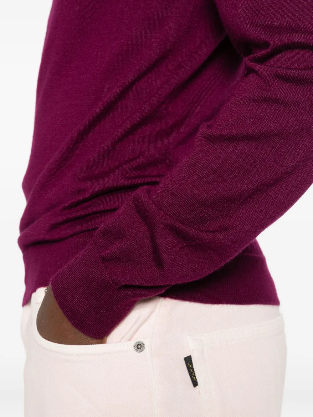 Eric Bompard Roll-neck Cashmere Sweater In Burgundy
