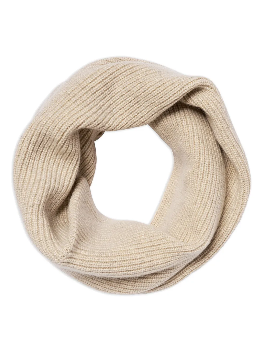 Eric Bompard ribbed cashmere snood | Neutrals | Image 1
