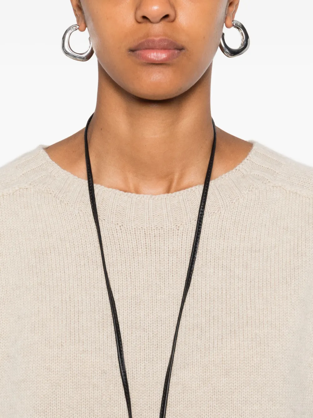 Eric Bompard Round-neck Cashmere Sweater In Neutral