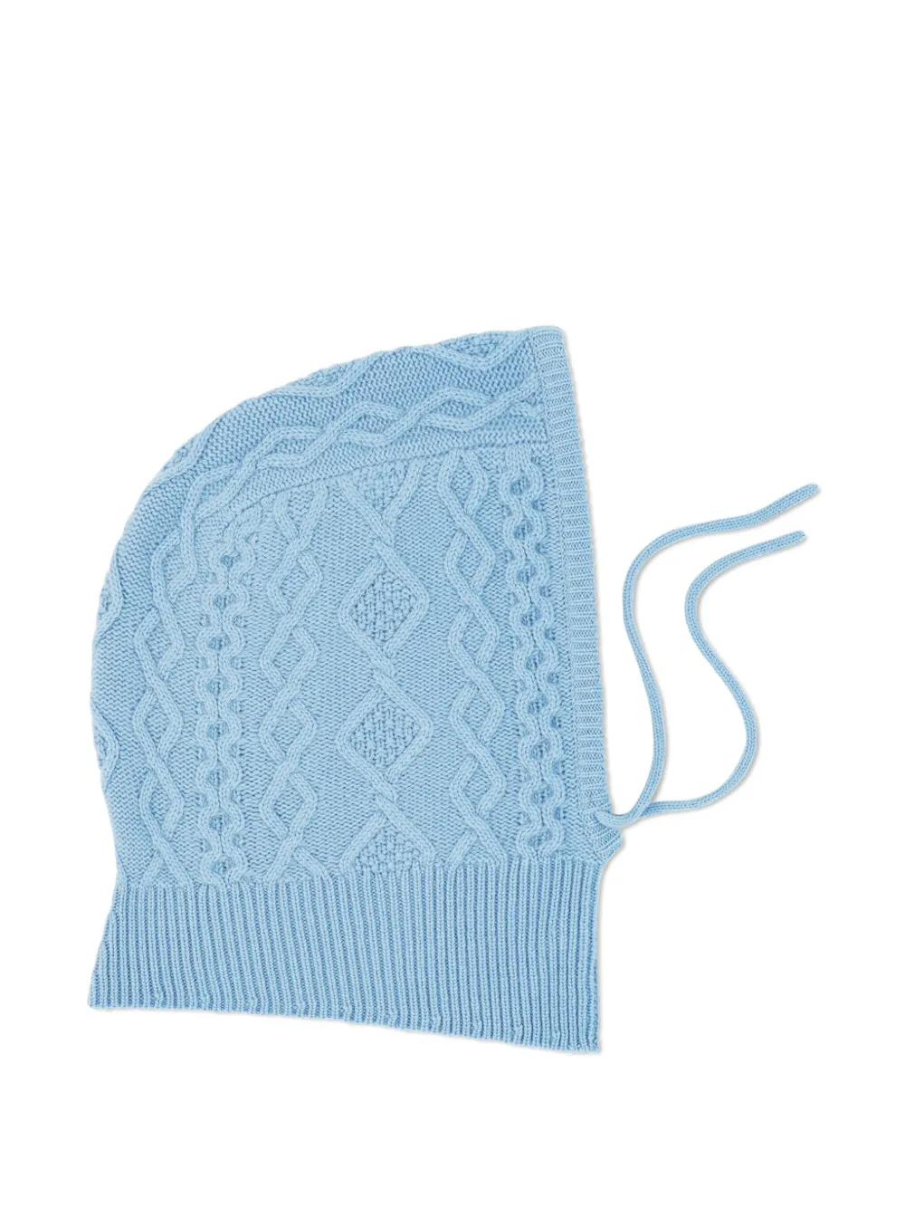 Eric Bompard Cable-knit Tie Hood In Blue