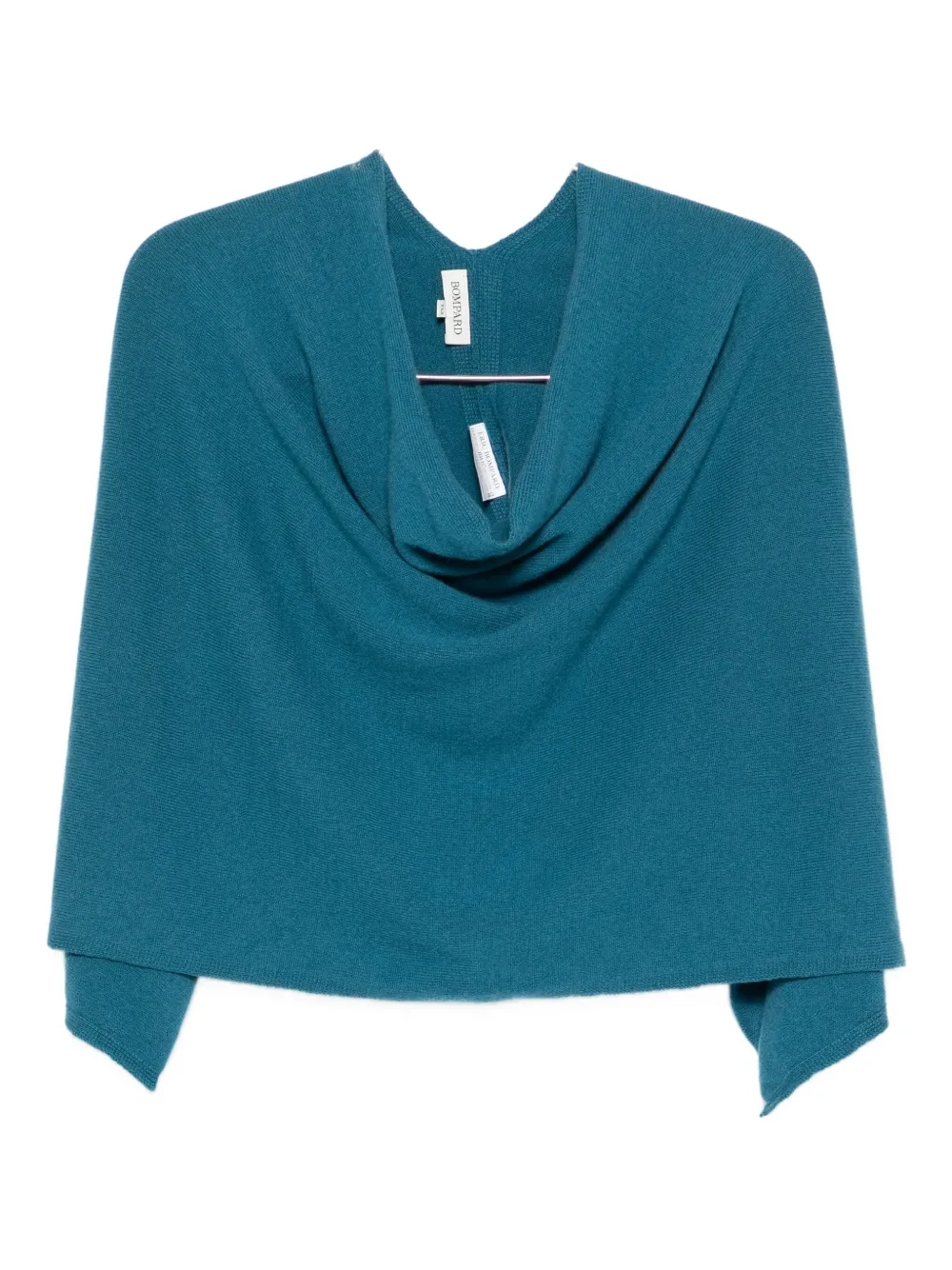 Eric Bompard cowl-neck cashmere poncho Blauw