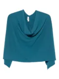 Eric Bompard cowl-neck cashmere poncho - Blue