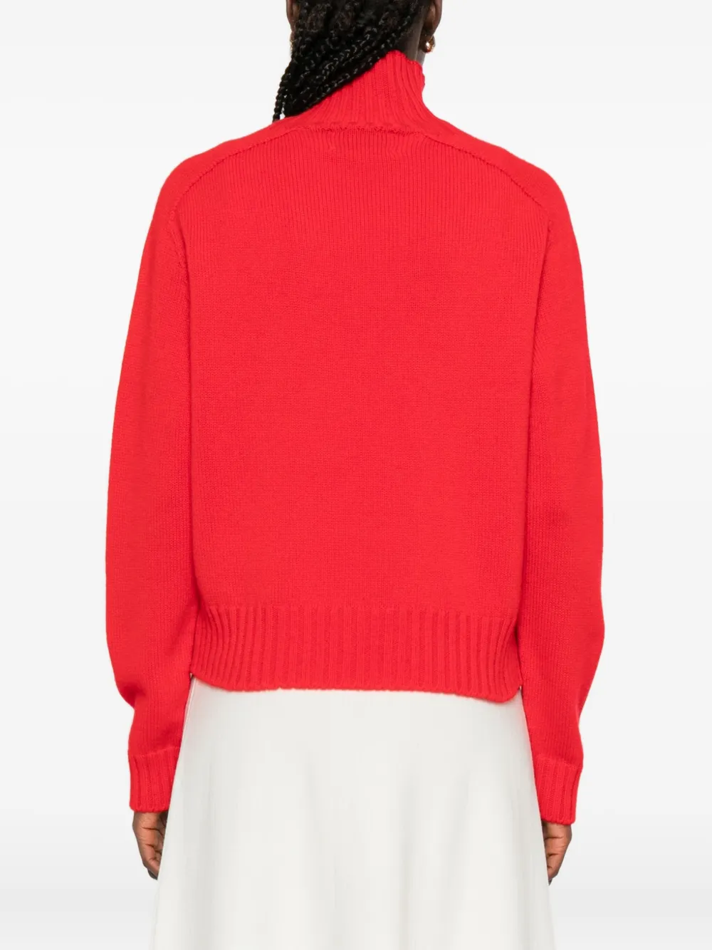 Eric Bompard Turtleneck Cashmere Sweater In Red