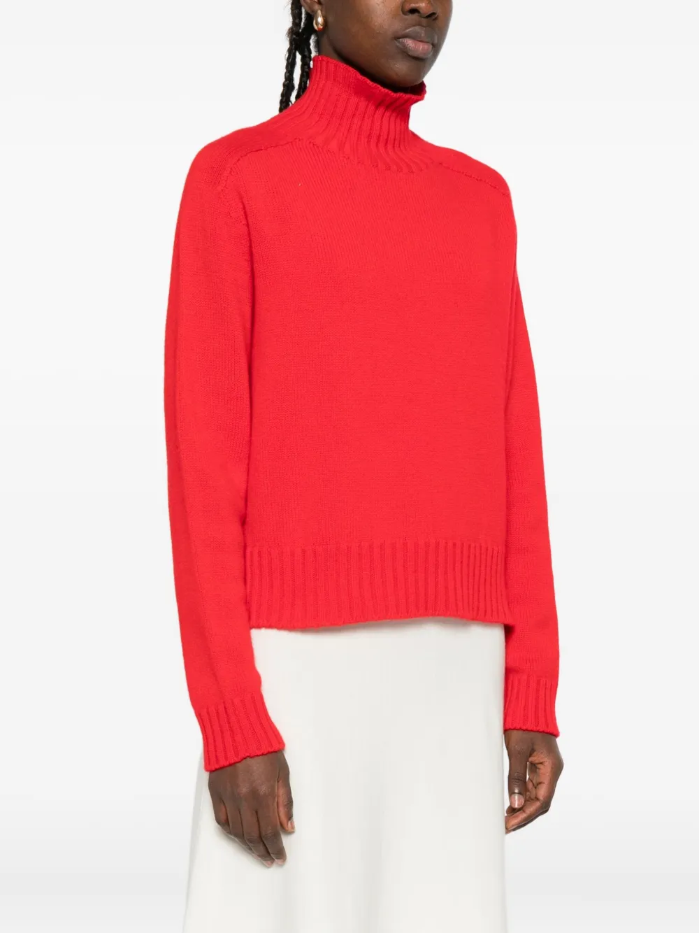 Eric Bompard Turtleneck Cashmere Sweater In Red