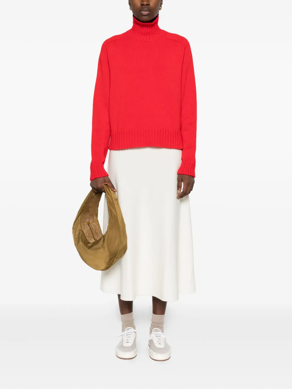 Eric Bompard Turtleneck Cashmere Sweater In Red