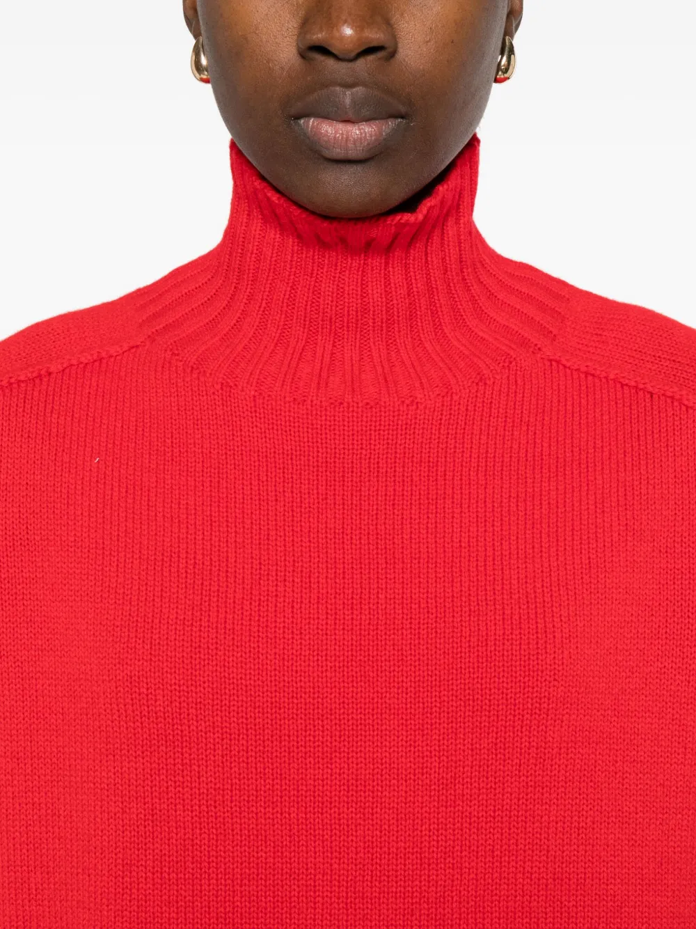 Eric Bompard Turtleneck Cashmere Sweater In Red