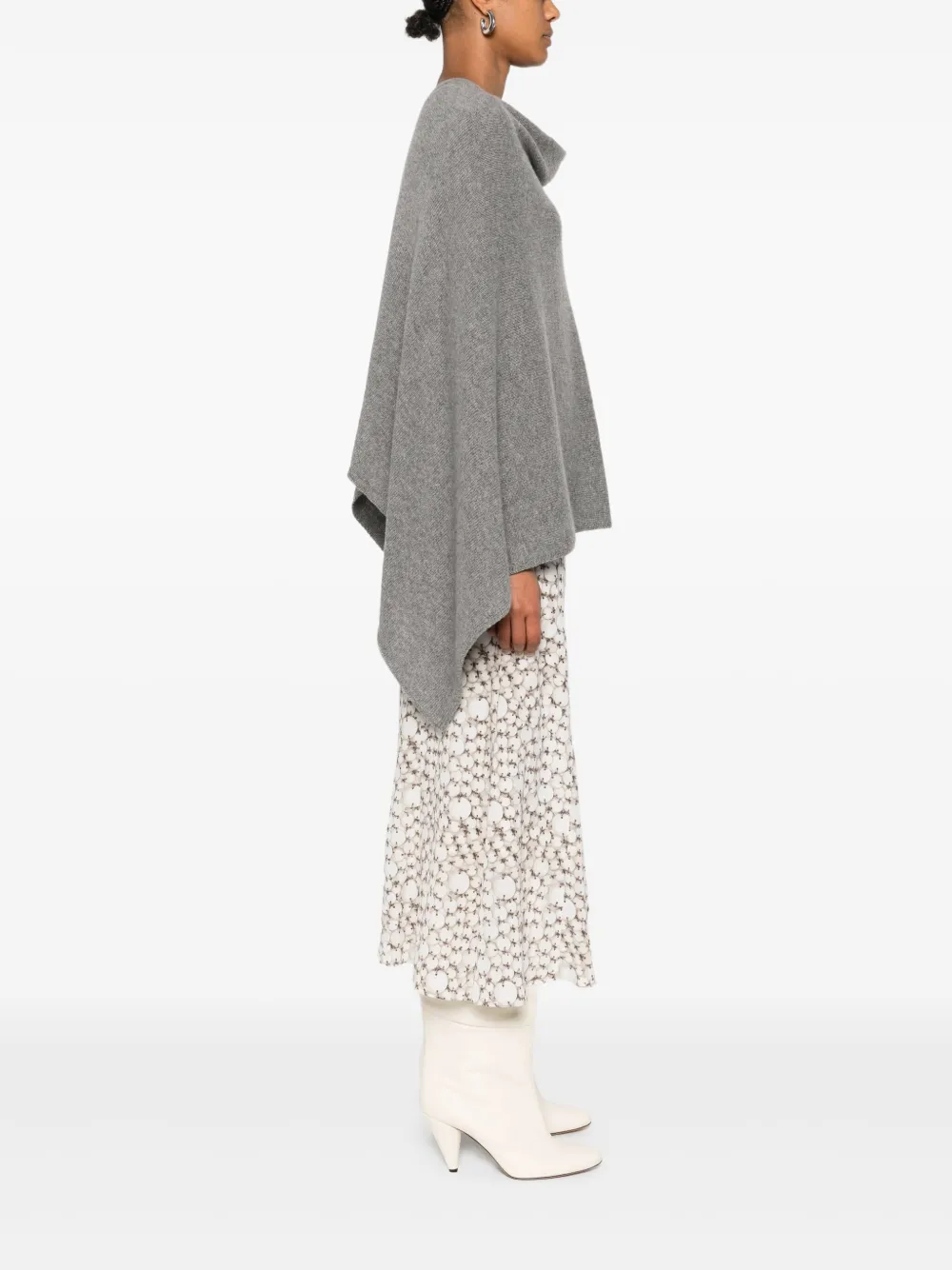  Bompard Cashmere Poncho - Grey 